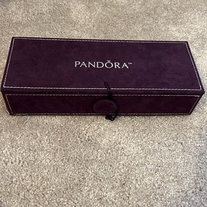 Pandora Jewelry Box. Purple ultrasuede. Excellent Condition.